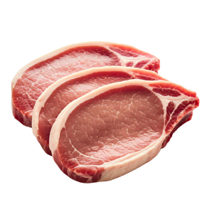 Fresh pork slices